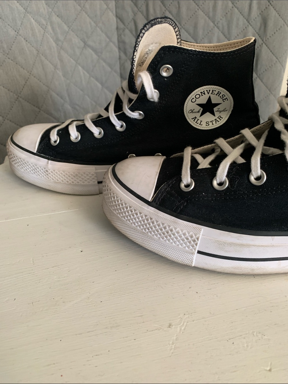 #101 Converse Black & White High-Top Sneakers